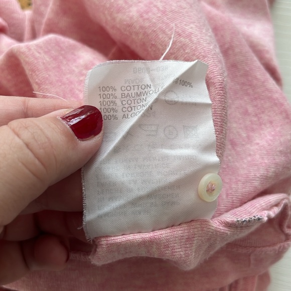 Aquascutum Marled Nubby Button Front Salmon Tank Top - Picture 9 of 9